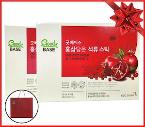 [60包]GoodBASE紅参ザクロスティック(10ml*30包)x2個 ショッピングバッグ贈呈(オプション),ザクログミ