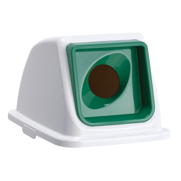 エコ分別カラーペール W65 フタ 緑 丸穴 あきびん （本体別売り）