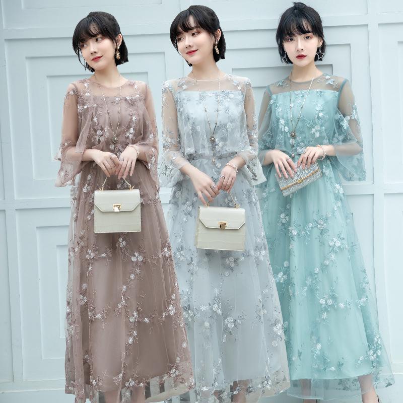 結婚式 パーティードレス 大きい マタニティ お呼ばれ レース フ ドレス マキシ きれいめ 楽チン 女子会 食事会 デート