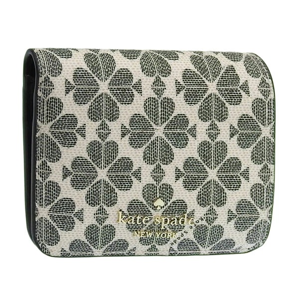 ケイトスペード kate spade レディース 二つ折り財布 ミニ財布 花柄 ブラックマルチ アウトレット kg493-001