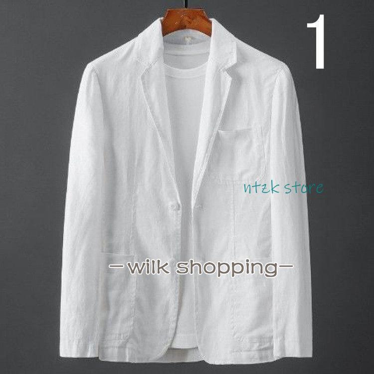 イベント特典 テーラードジャケット メンズ 夏 長袖 ブレザー リネンジャケット サマージャケット 麻100％ ビジネス フォーマル 父の日