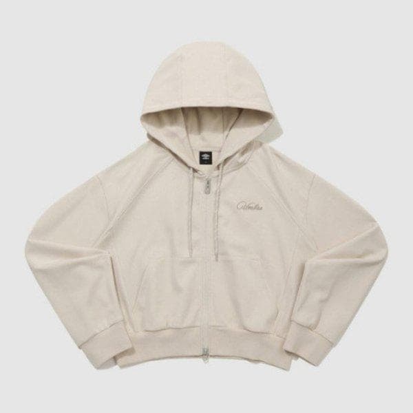 ウインドブレーカー KQF UQ122CFT29-OBE レイトチェックアウト ウーマンズフードジップアップ OATMEAL BEIGE