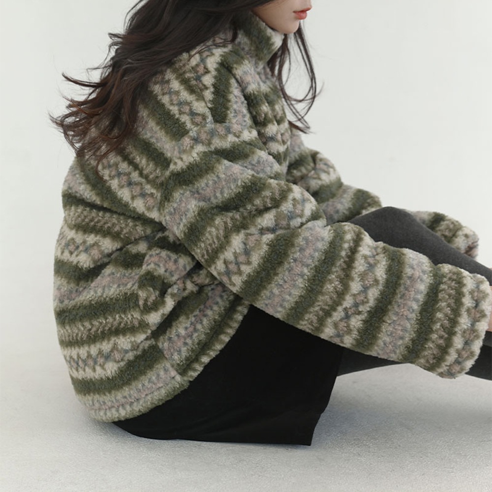 エスナバクシーダンブルハーフネックフリース集業ジャンパー