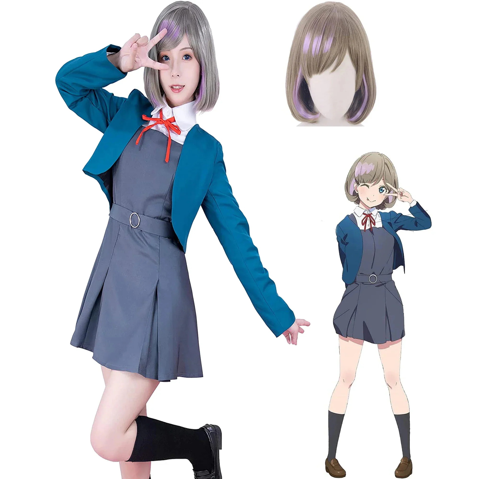 コスプレ衣装 結ヶ丘女子高等学校 制服 平安名すみれ 唐可可 嵐千砂都 澁谷カノン 葉月恋 コスプレ イベント 高校制服 大人用 仮装 文化祭 コスチューム ステージ服