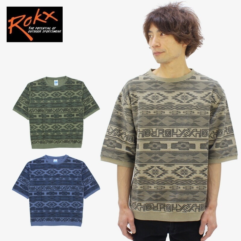 ロックス MONTEREY CREW S S モントレークルーショートスリーブ 半袖 カットソー メンズ 男性用