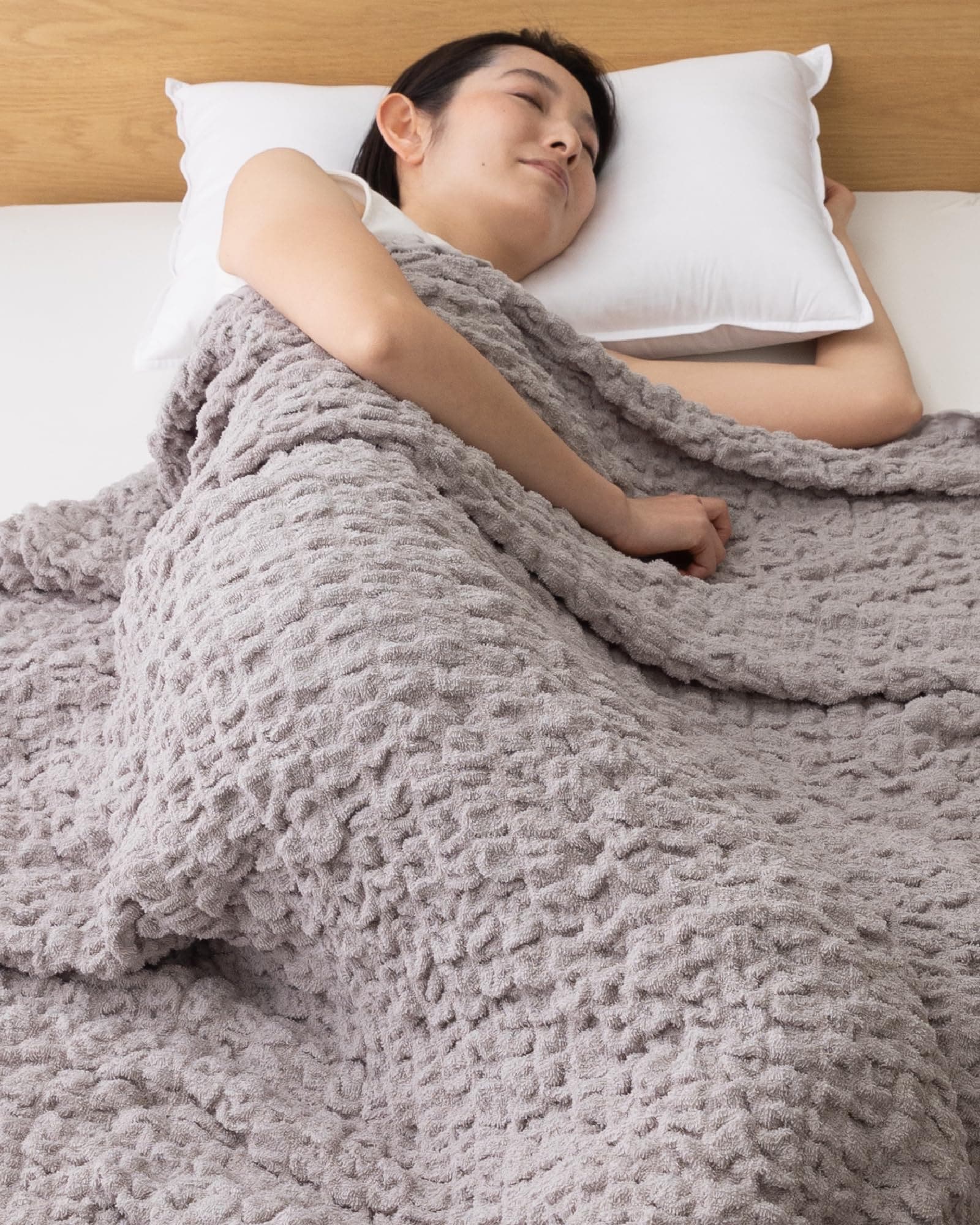 [AQUA] タオルケット 215601N8 02) グレージュ 01) シングル