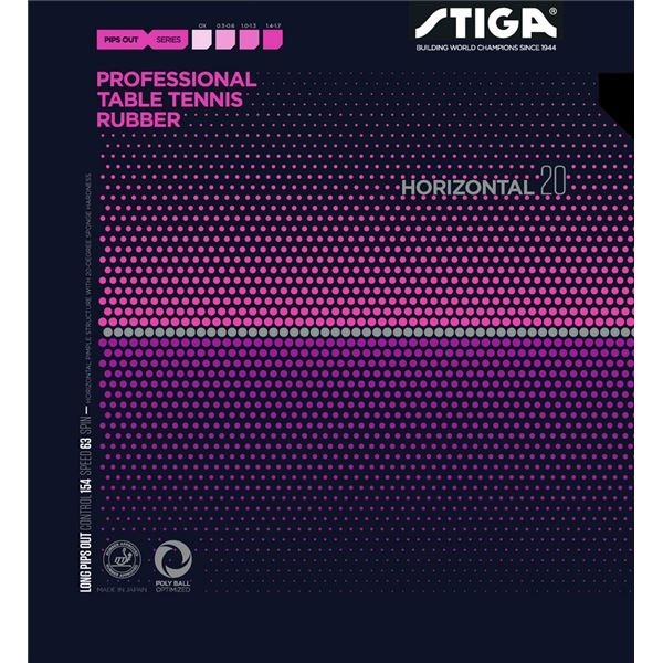 STIGA（スティガ） 粒高ラバー HORIZONTAL 20（ホリゾンタル 20） BLACK 特薄 6,368円