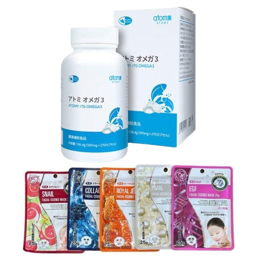 国内発送 オメガ3 EPA DHA 含有加工食品 270カプセル入り マスクシート付き za011-1