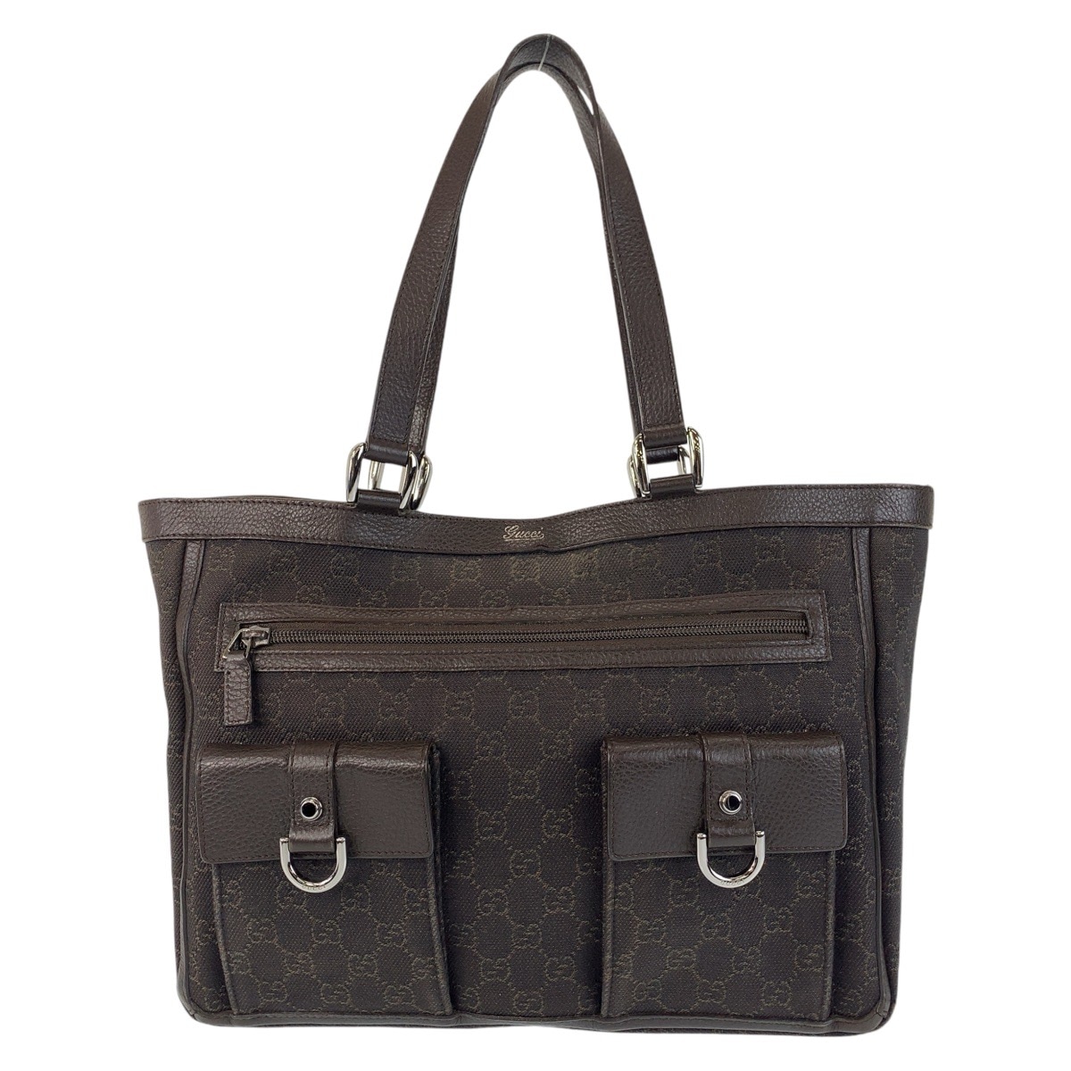 アビー ブラウン シルバー金具 GGキャンバス/レザー 268639 トートバッグ ショルダーバッグ レディース 503606