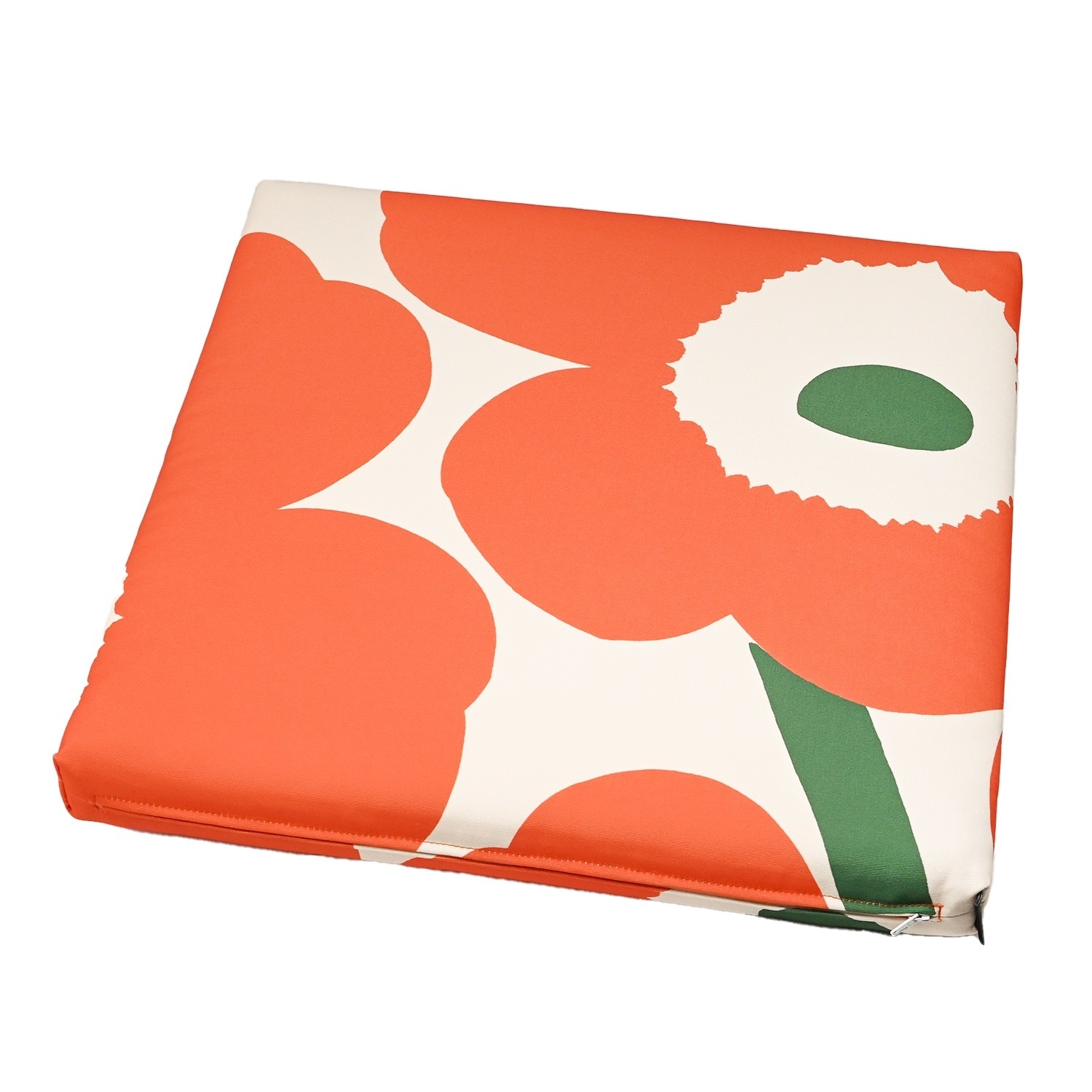 座布団 シートクッション 40×40cm ポピー オレンジ×ベージュ 73133 073133 286 北欧雑貨 北欧デザイン