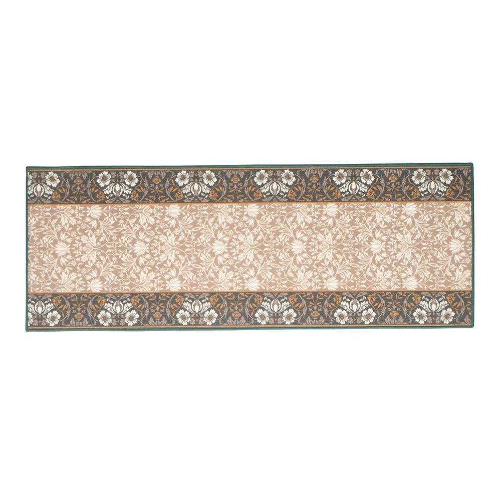 タフトプリント廊下敷き エレガンス グリーン 約67×700cm 240616756