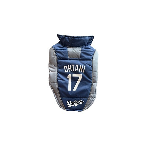ファンタジーワールド【ペット用品】MLB公式 ドジャース 大谷翔平選手モデル ユニフォーム パッファー ベスト Sサイズ P-0849790213302【ペット用野球ウェア】