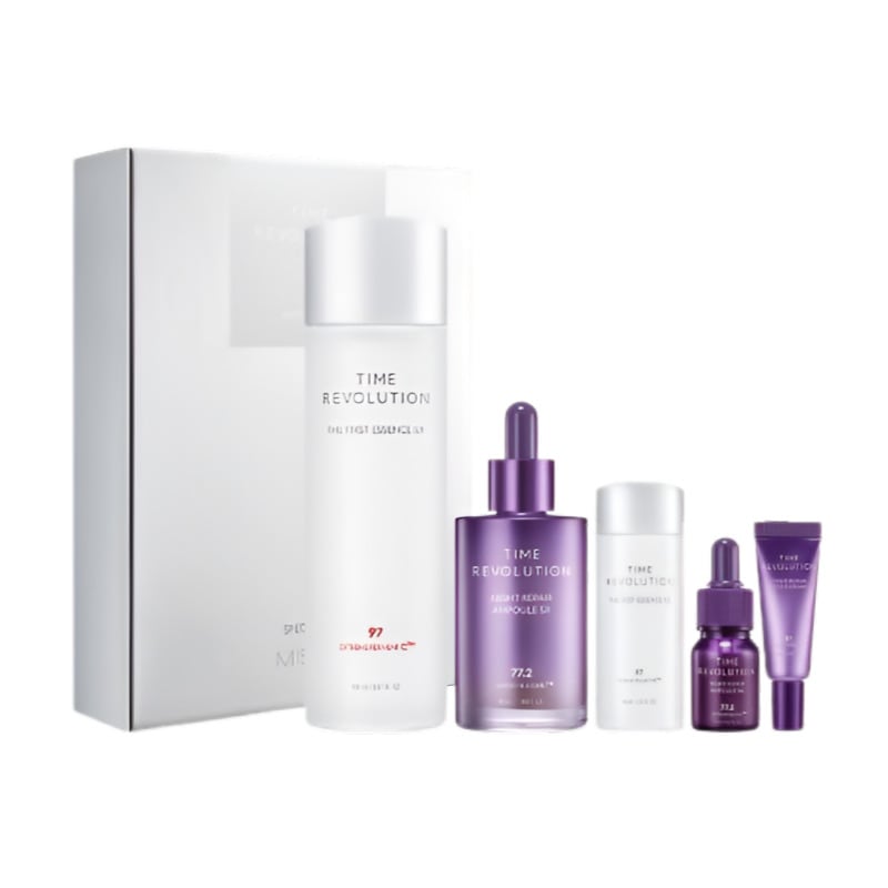 タイムレボリューション 2種 企画セット 第5世代1個化粧品セットしわ防止肌の弾力ブライトニング保湿栄養エッセンストーンアップ韓国人気セット
