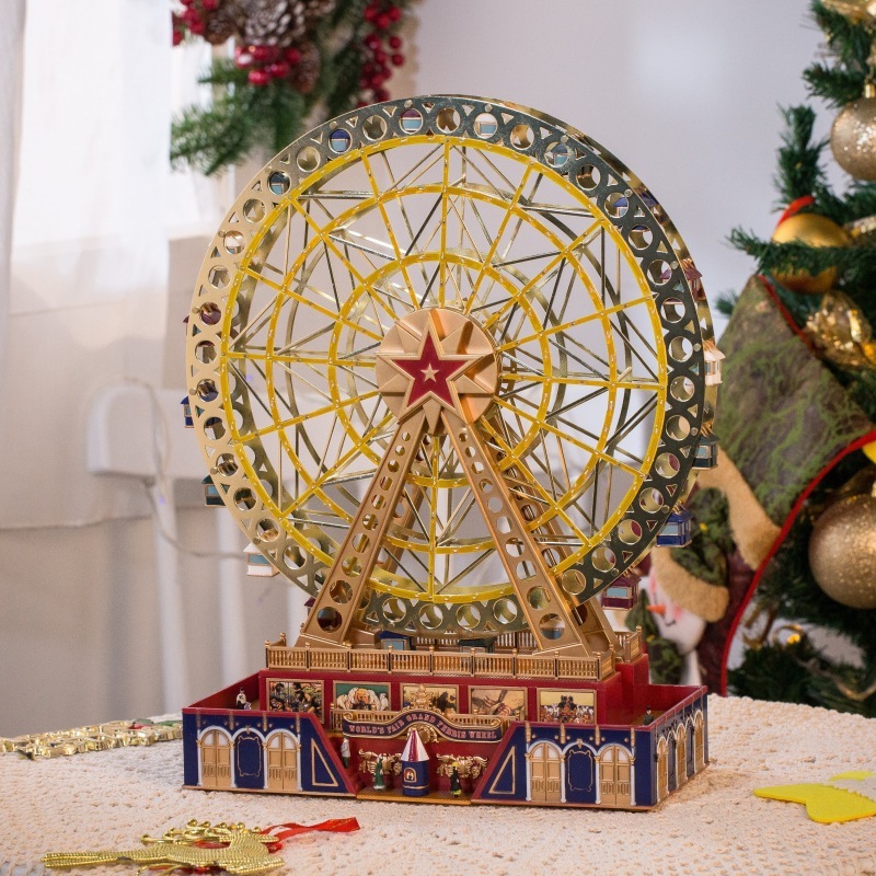 MrChristmas電動回転観覧車オルゴールクリエイティブバレンタインクリスマスプレゼント小口卸売