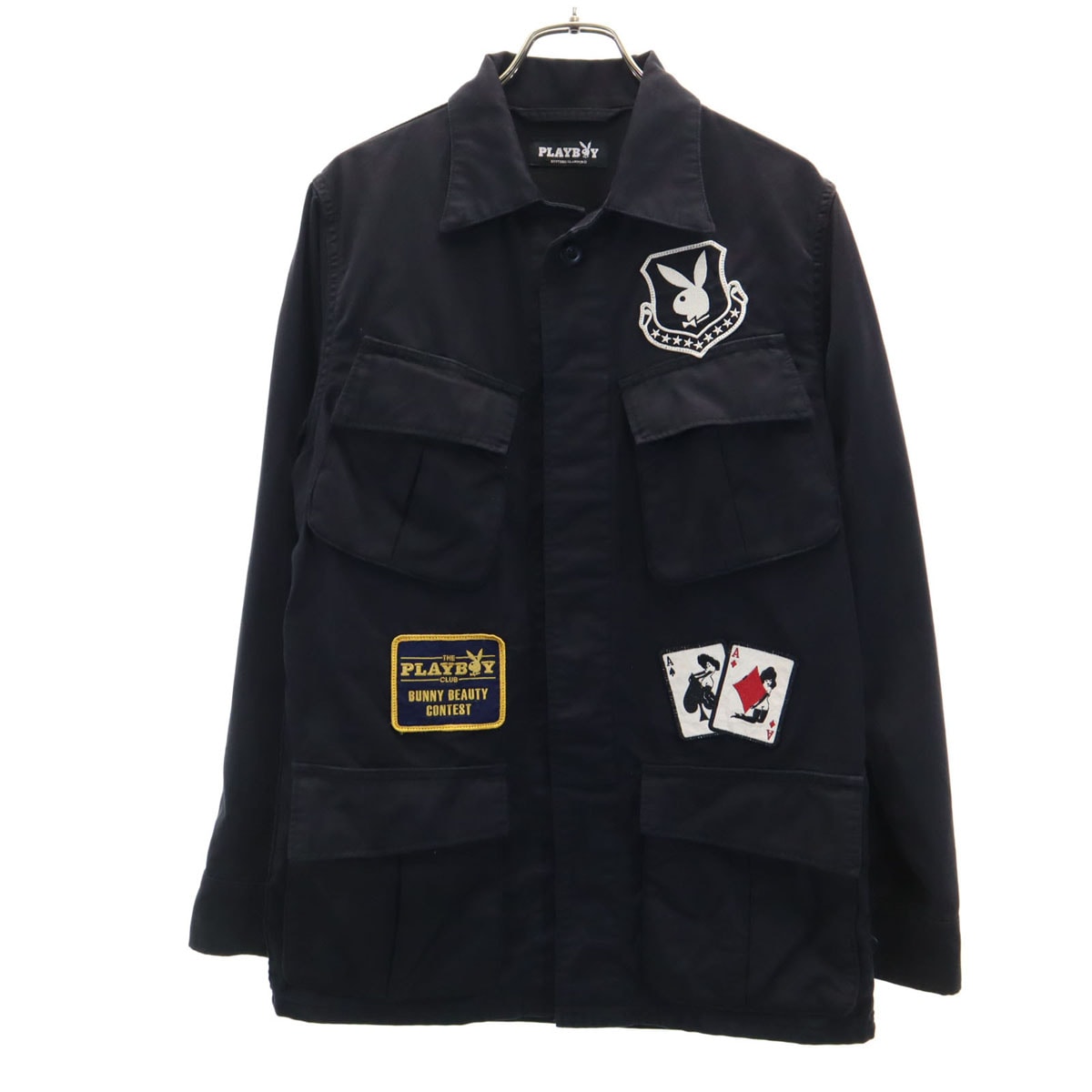 PLAYBOY HYSTERIC GLAMOUR プレイボーイ ヒステリックグラマー 日本製 ジャケット S ブラック メンズ 古着