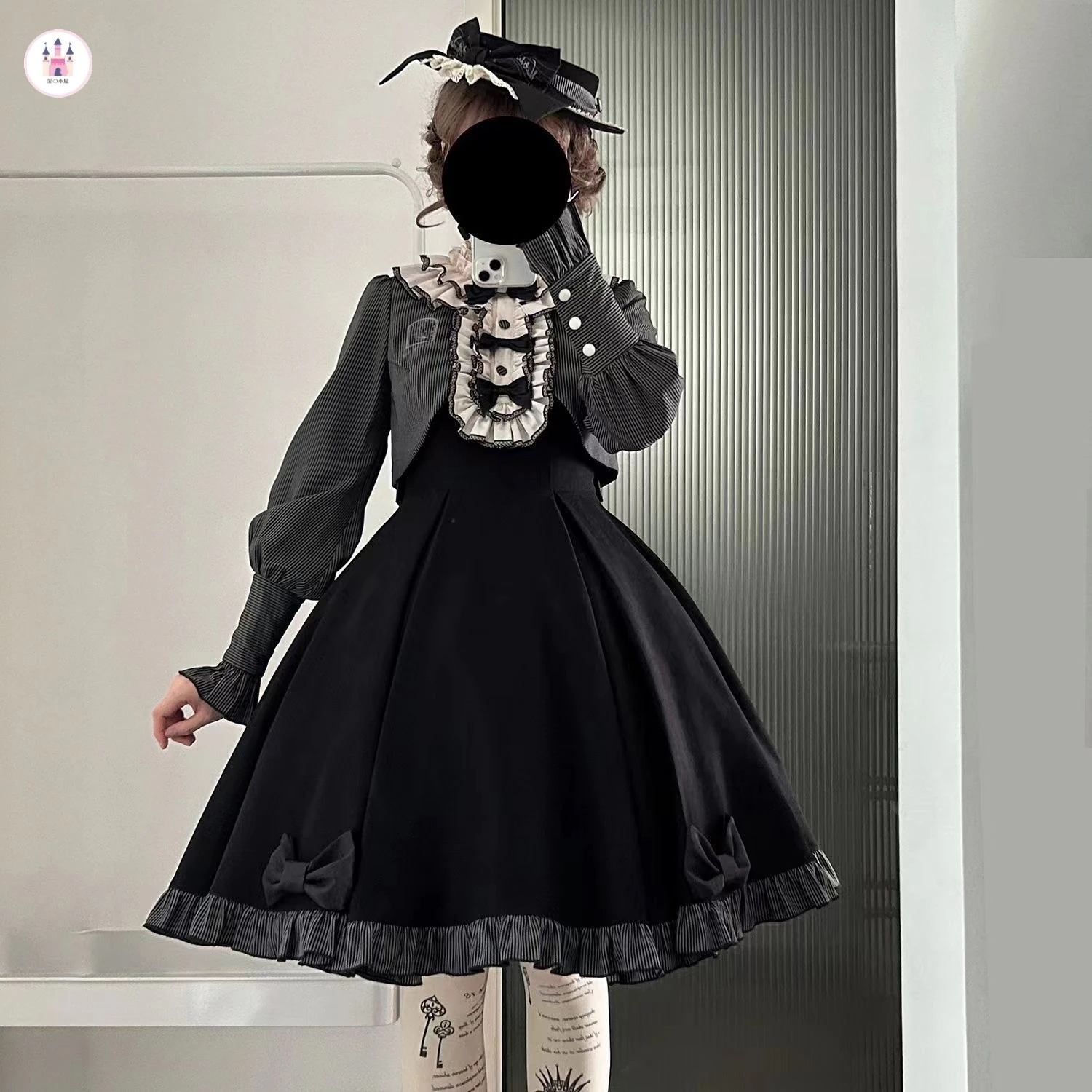 秋冬ロリータワンピースヴィオールセレナーデ長袖opエレガントで痩せて見える日常