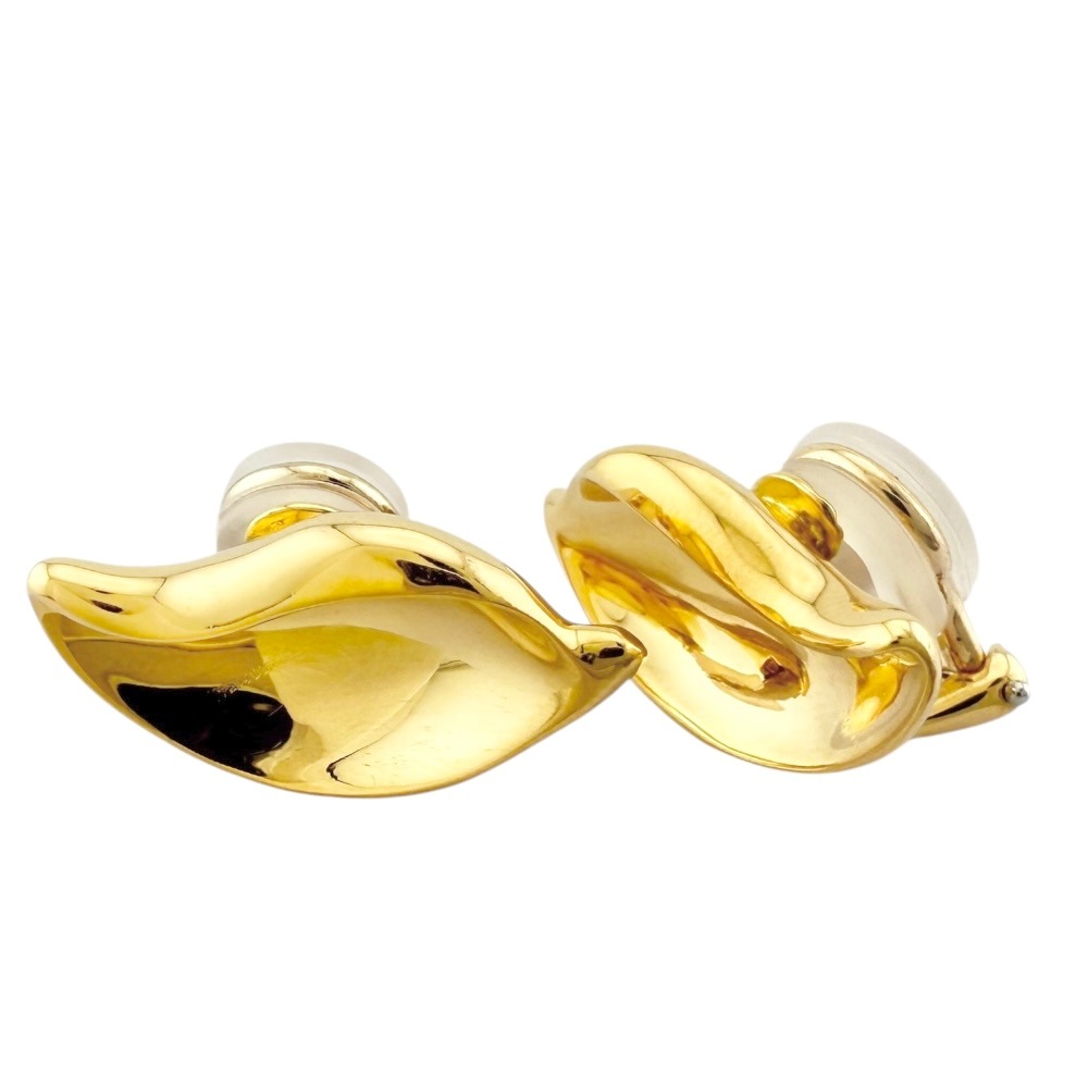 ティファニー リーフ イヤリング 18金 K18イエローゴールド TIFFANY&Co. 中古 美品 149,600円