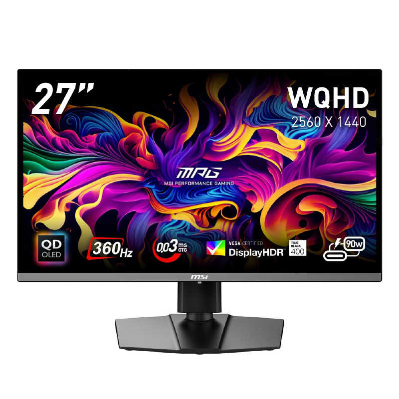 MSI　USB-C対応 ゲーミングモニター MPG 271QRX QD-OLED ［26.5型 /WQHD(2560×1440) /ワイド］