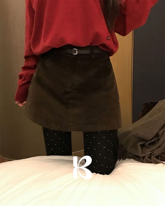 [25F/W NEW] ワーク コーデュロイポケットスカートパンツ sk1159 4,359円
