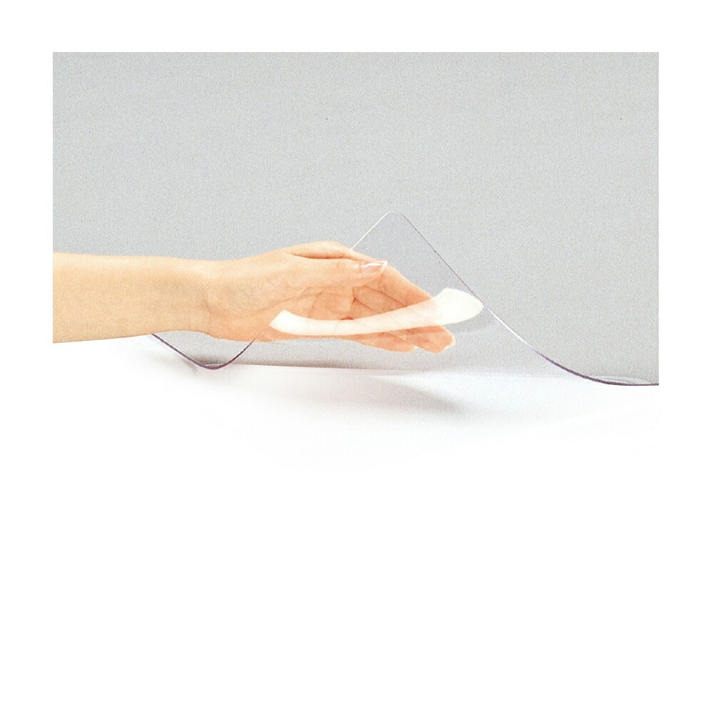 （まとめ買い）デスクマット 片面無移行デスクマット（塩ビ） 厚手1.8mm厚 シングルタイプ 600x450mm DM-010C [x3]