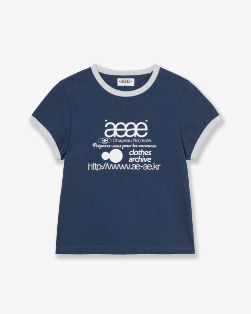 【AEAE】 WEB LOGO RINGER TEE [INDIGO] 正規品