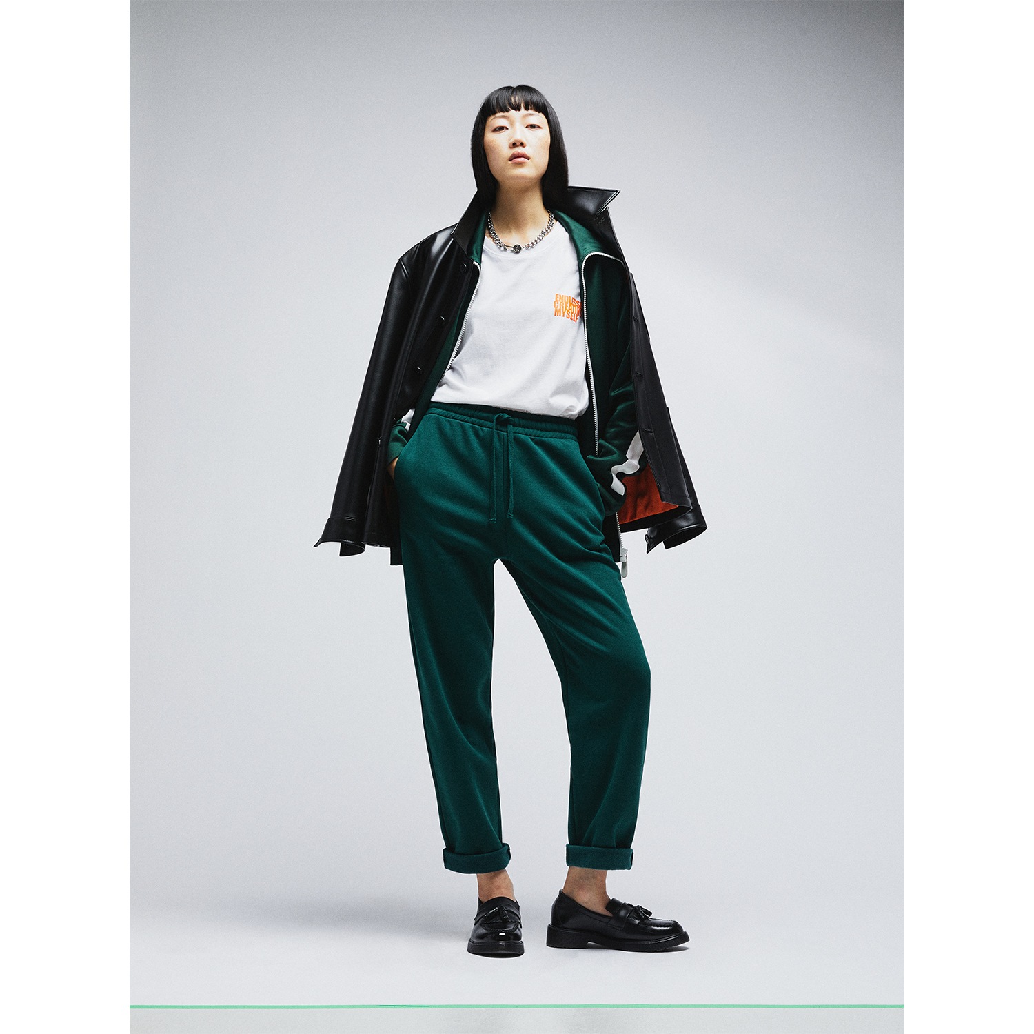 endlessly creating myself orange オーガニックコットンＴシャツ