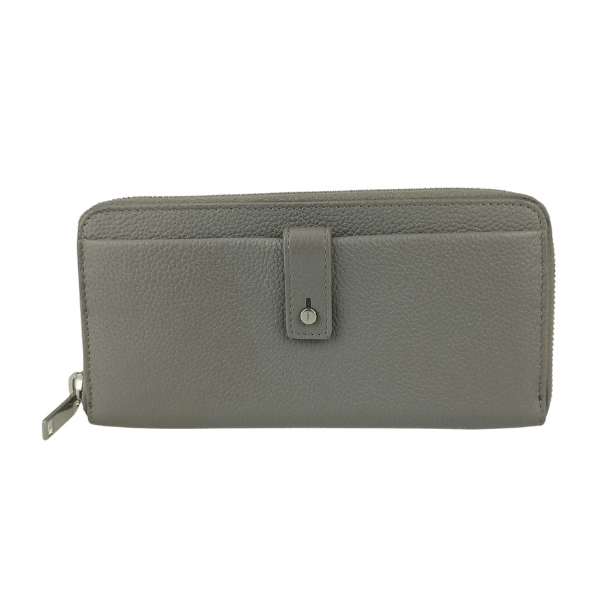 サンローランパリ 財布 ラウンドファスナー 長財布 カーフレザー 504988 DTI0E シルバー金具 グレー系 ロングウォレット サイフ 長サイフ 小銭入れ ユニセックス【本物保証】