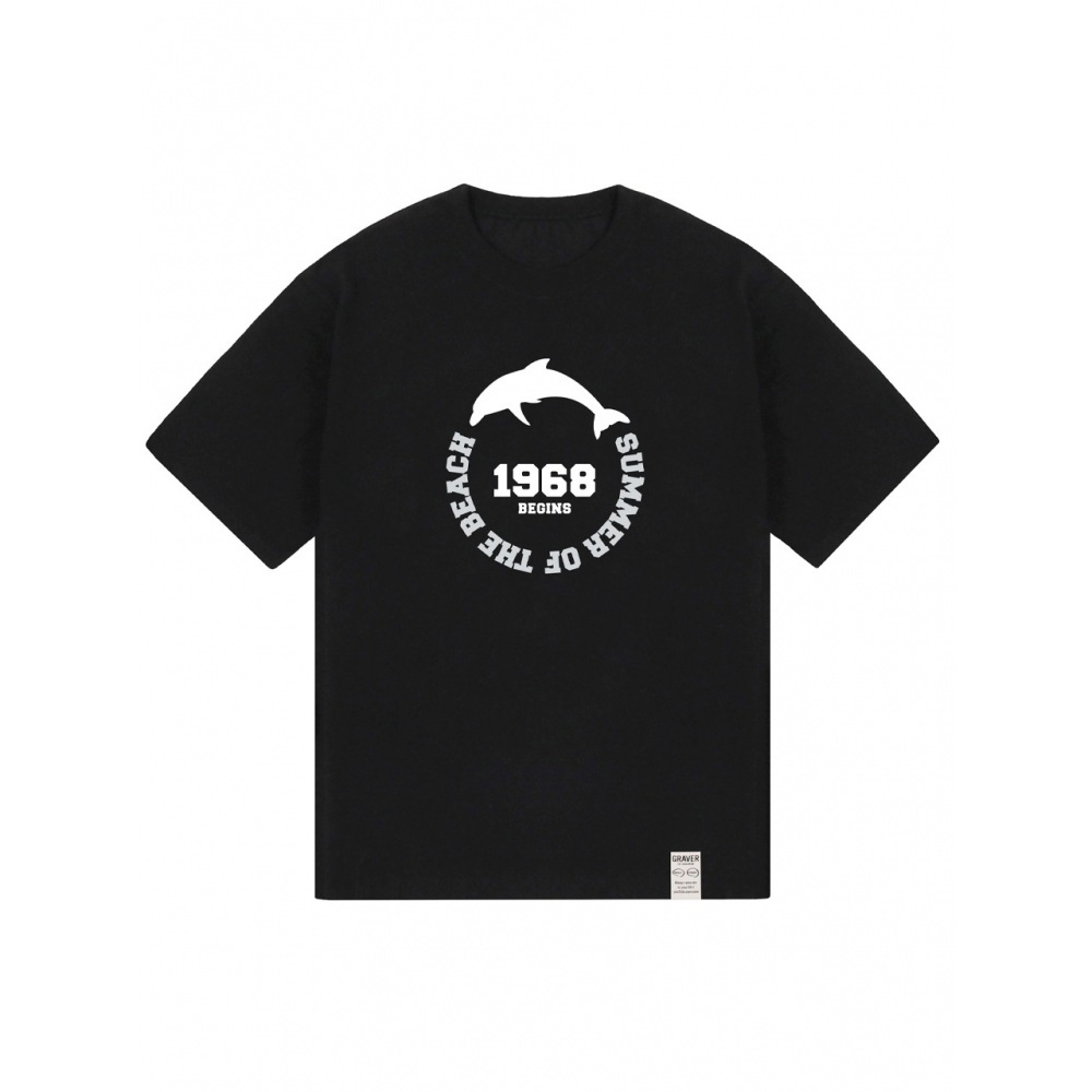 グレイバードルフィン 1968 アーチロゴ半袖Tシャツ 4color
