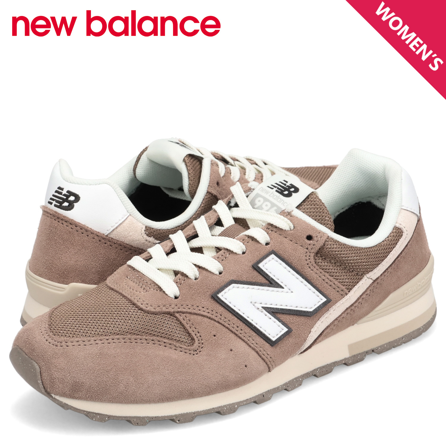 訳あり 996 スニーカー レディース ブラウン WL996SP2D 返品不可