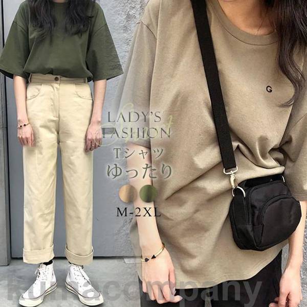 Tシャツ レディース おしゃれ カジュアル 目玉 トップス 半袖 大きいサイズ 無地 ゆったり 体型カバー 春夏1