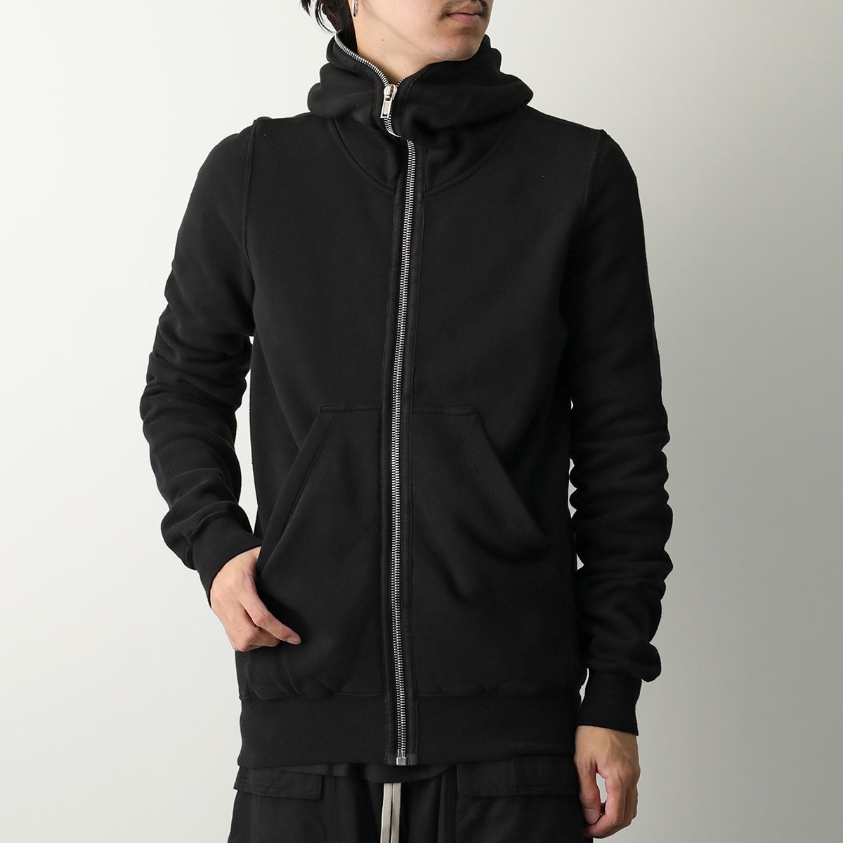 Rick Owens DRKSHDW リックオウエンス ダークシャドウ パーカー FELPA GIMP HOODIE DU02E7291 FSLP メンズ ジップアップ スウェット 裏起毛 09/BL