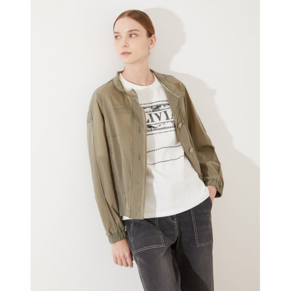 [オリビアローレン] バンドネッククロップジャンパー_VVCCL3M3161