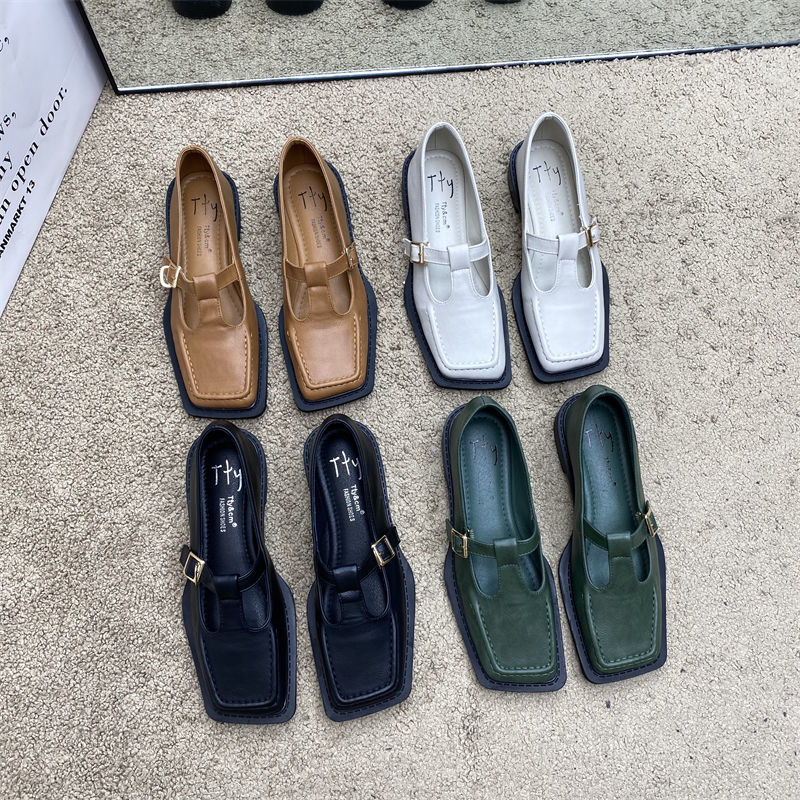 バブーシュ フラットパンプス モカシン フラットサンダルローファー楽ちん！フラットパンプス2023韓国ファッションスクエアトゥメリージェーン