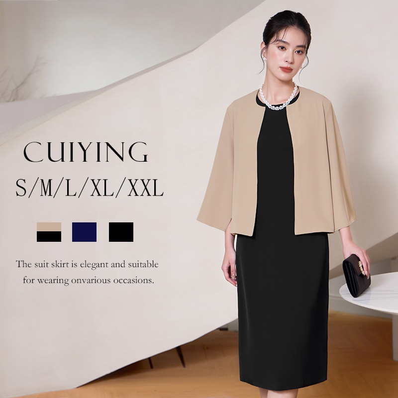 【CY.上品】 マント＋ワンピ セットアップ 30代 40代 50代 スーツセット ママスーツ 卒業式 入学式 入園式 通勤 フォーマル メガ割 5,872円