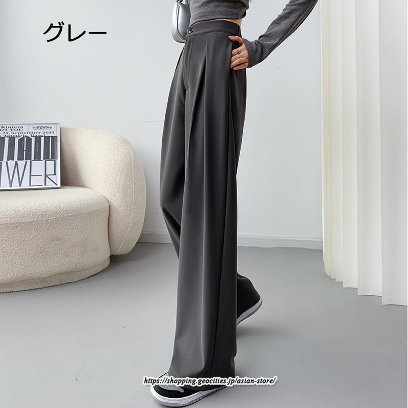 ワイドパンツ レディース ボトムス パンツ ワイド ロング丈 ミモレ丈 秋 冬 春 ガウチョパンツ 体系カバー 無地 春新作 コーデ 美脚 ズボン