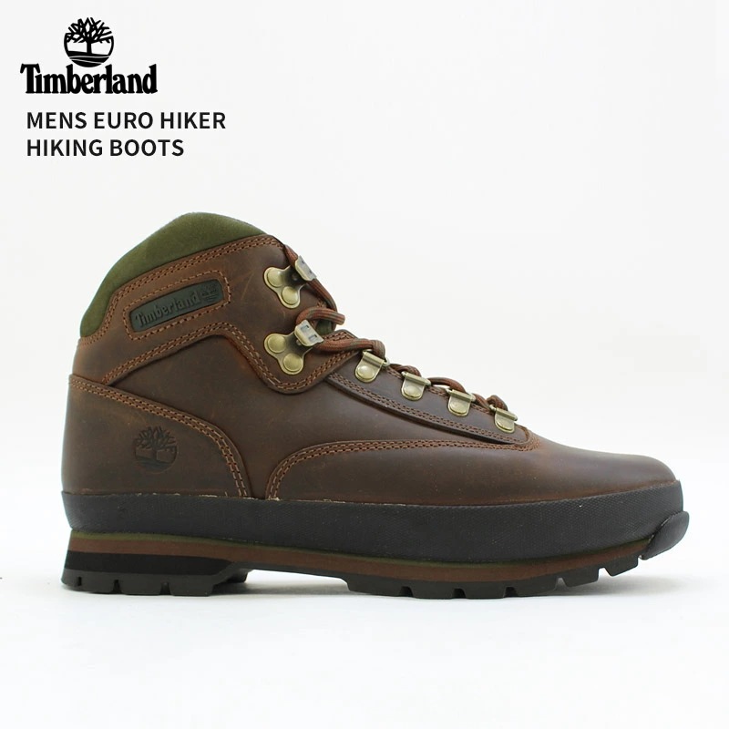 ティンバーランド Timberland メンズ ユーロ ハイカー ハイキング ブーツ Brown cro-95100 レザー ブーツ [C/A]