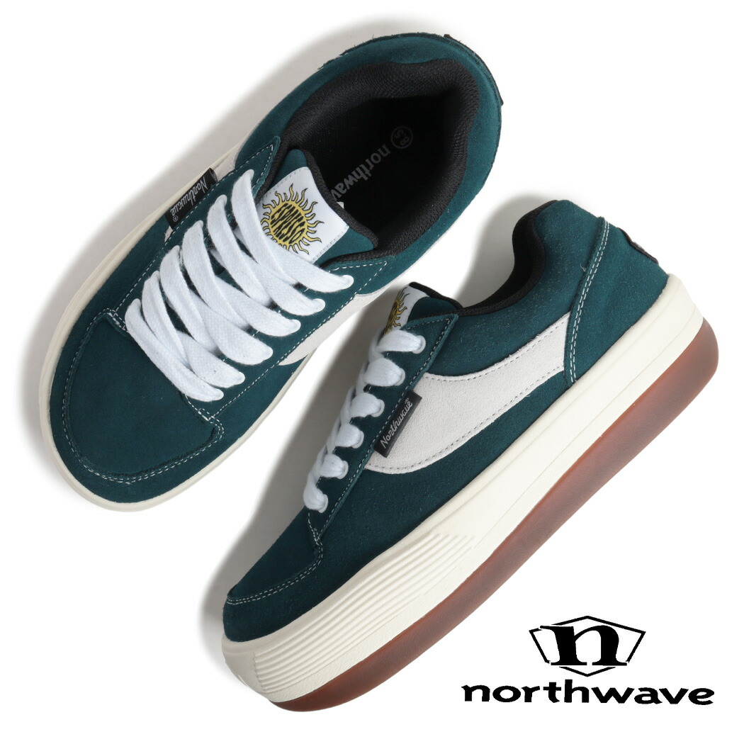 NORTHWAVE ノースウェーブ エスプレッソ スエード スニーカー ESPRESSO SUEDE PETROL ( グリーン 緑 厚底 レザースニーカー 厚底 メンズ NW001PTL )