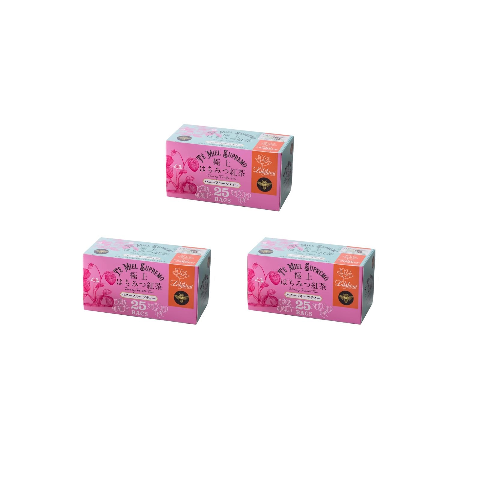 ラクシュミー 極上はちみつ紅茶 ハニーフルーツティー (2g×25p)×3個 紅茶 はちみつ フルーツ