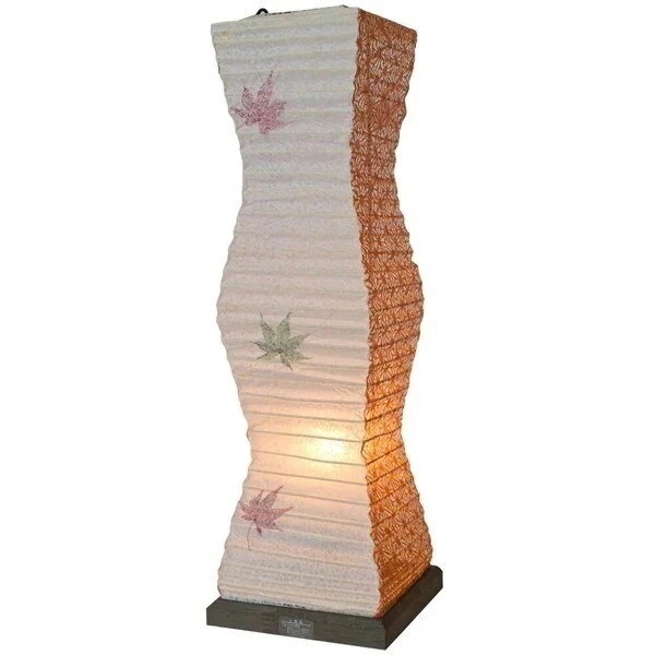 照明 フロアライト スタンドライト 照明器具 ルームライト 和室 和風 和紙 日本製 おしゃれ 1灯 テーブルランプ もみじx麻葉煉瓦 LED対応