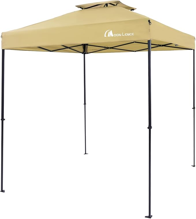 タープテント ワンタッチ 2m 3段階調節 ワンタッチタープ UVカット 日よけ スチール テント タープ キャンプ アウトドア レジャー用品 イエロー