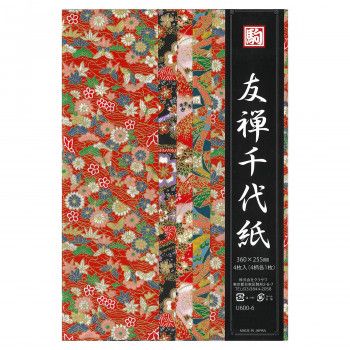 友禅千代紙 4柄 360x255mm U600-6 10 セット