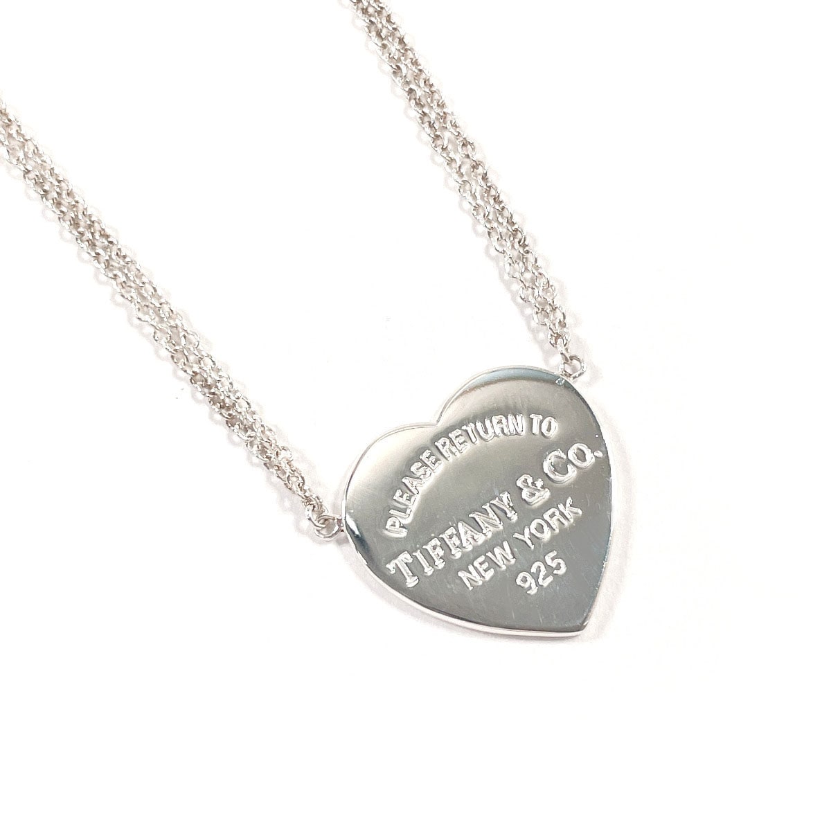 リターントゥ ハート タグ ダブル チェーン ネックレス シルバー シルバー925 レディース