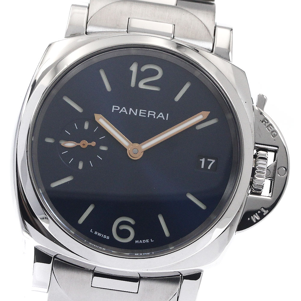 パネライ PANERAI PAM01123 ルミノール ドゥエ デイト 自動巻き メンズ 美品 保証書付き_820966【中古】