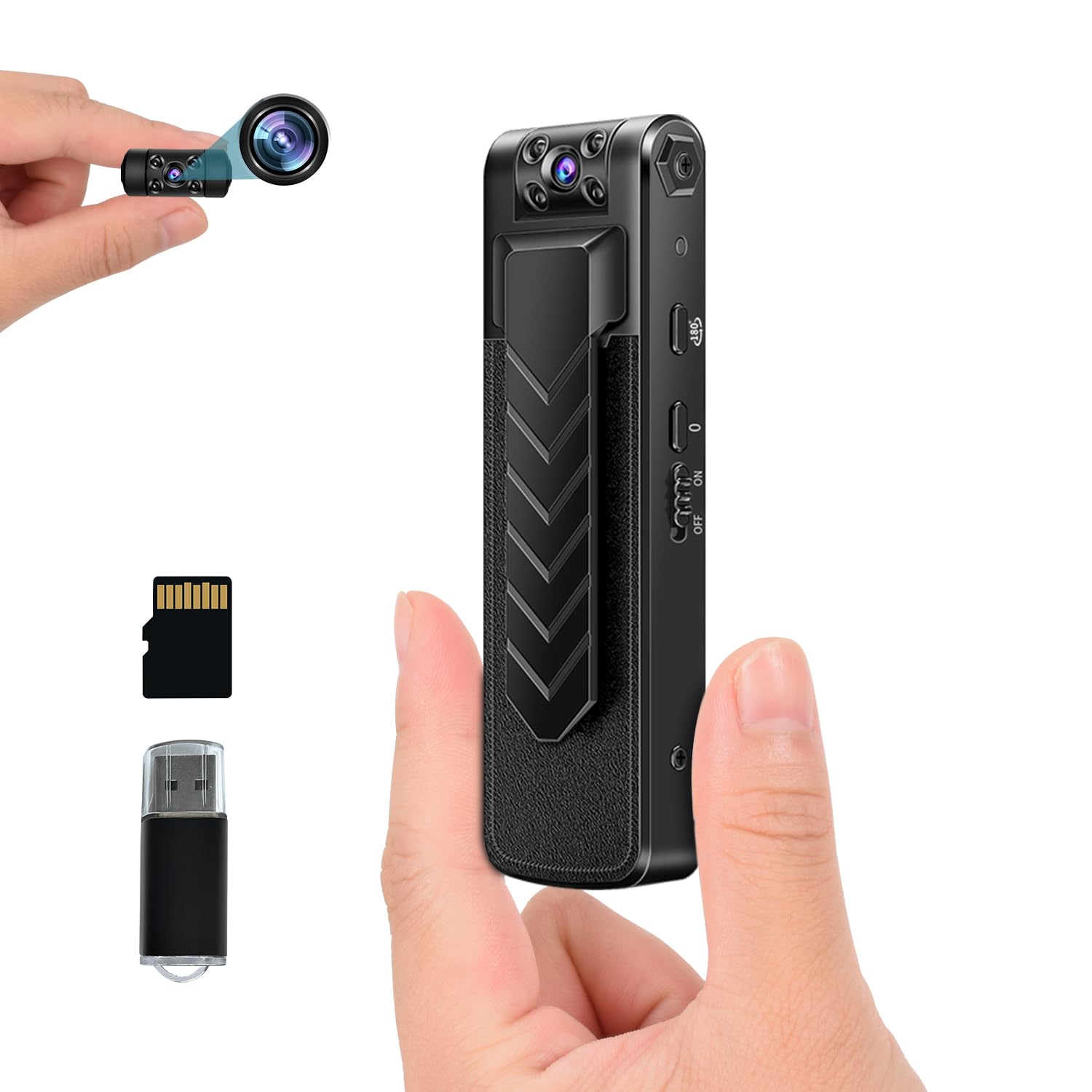 隠しカメラ 超小型カメラ ボディカメラ 1080P HD ボディカム 32GB カード 1200mAh 6HR バッテリー寿命 ウェアラブルビデオカメラ 毎日の記録 サイクリング 配達/サービングジョ 5,573円