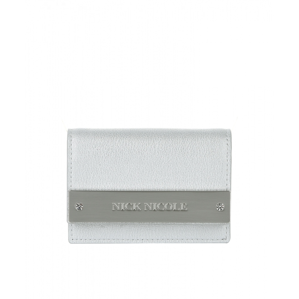ニック&ニコル クリスタル アコーディオン ウォレット_シルバー