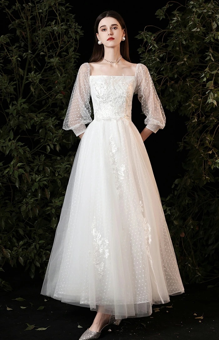 店長おすすめウェディングドレス 袖あり Aラインドレス ロングドレス 演奏会 ウエディングドレス 二次会 パーティードレス 結婚式 大きいサイズ 花嫁 ブライダル 呼ばれ エンパイア ワンピース 披露 9,415円