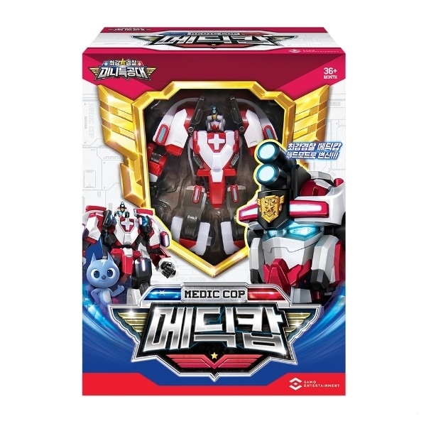 ミニ特攻隊/最強警察/メディックカップ/メディック/警官/白色/頭に変身/変身ロボット/合体ロボット/MEDIC COP/正品/2023
