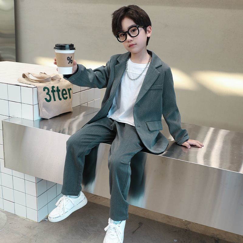 子供用スーツ男の子韓国版23スーツハンサムカジュアル韓国版洋風コート中大童