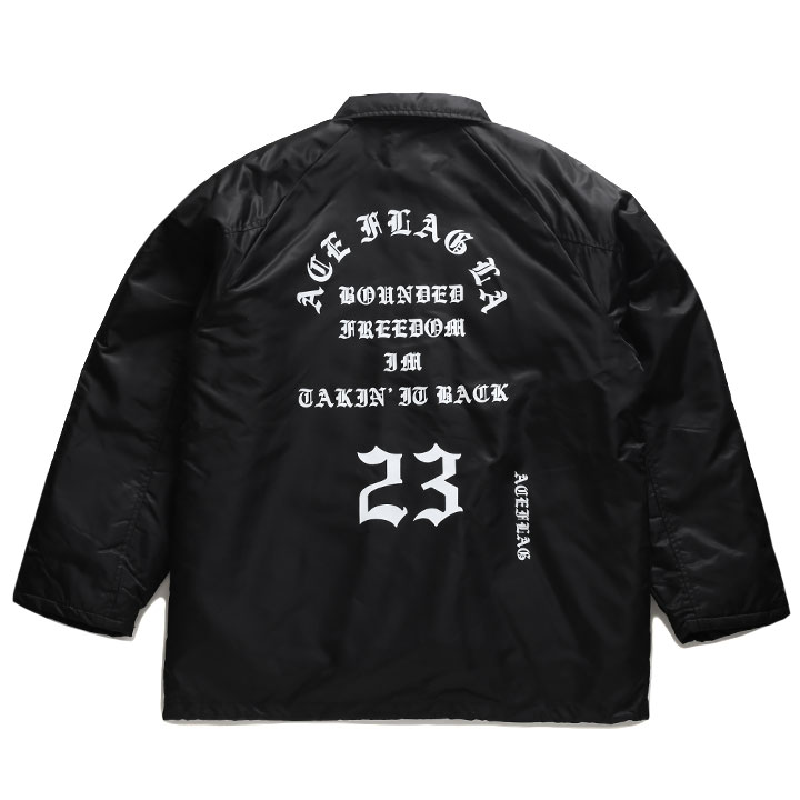 ACE FLAG アウター 長袖 ボア フリース コーチジャケット ナイロン ブルゾン メンズ 春秋冬用 黒 大きいサイズ エースフラッグ 起毛 ボアフリース ACE