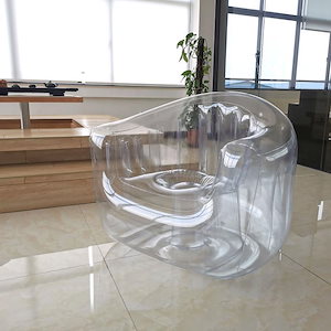 【2022ブレイク】透明な怠惰なソファインフレータブルソファ 寝室 創造的なバルコニーの椅子 ピクニ